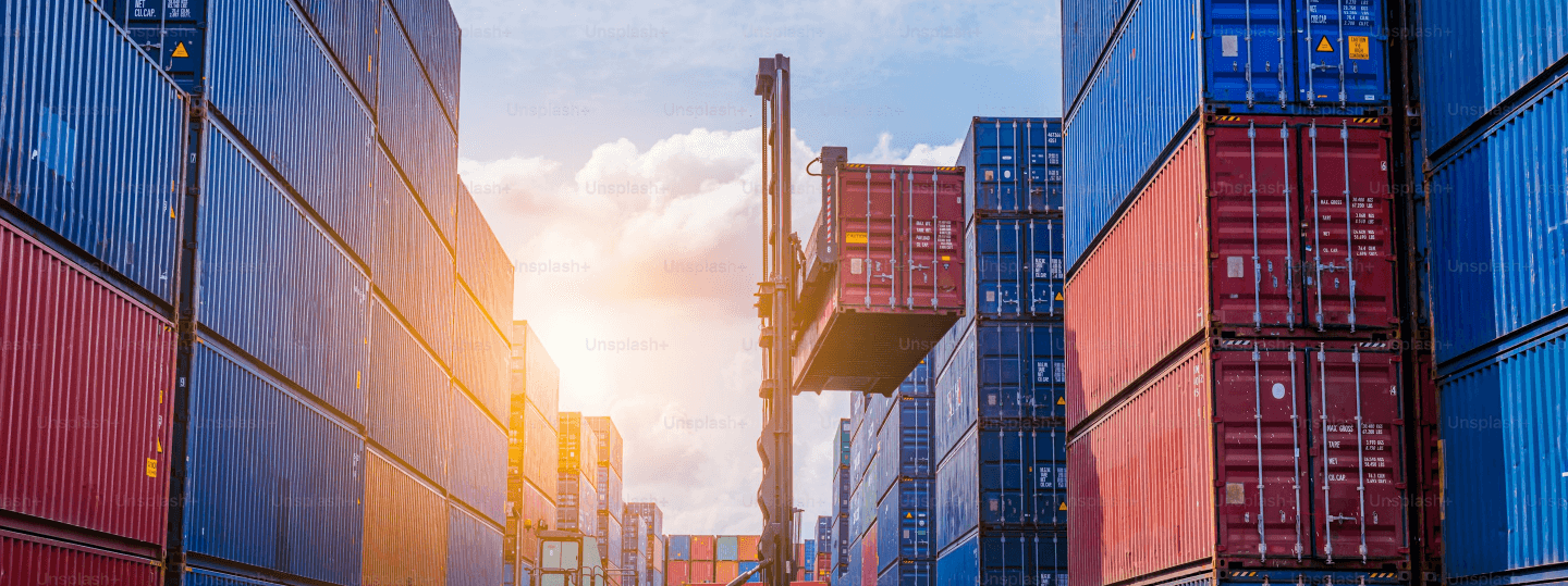 Cargo ship and logistics operation for sea and air freight