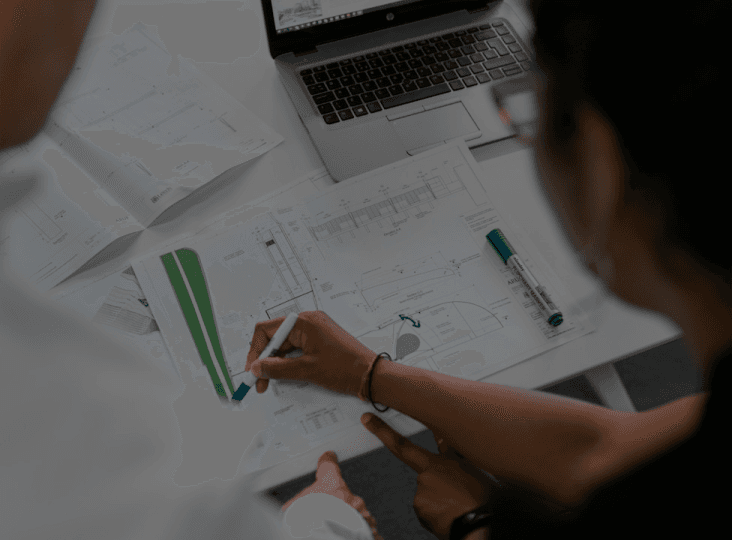 Engineering blueprints and project management planning tools