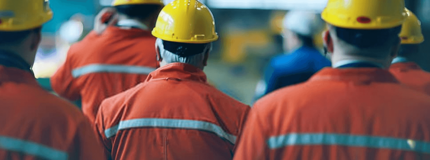 Personnel undergoing specialized oil and gas training